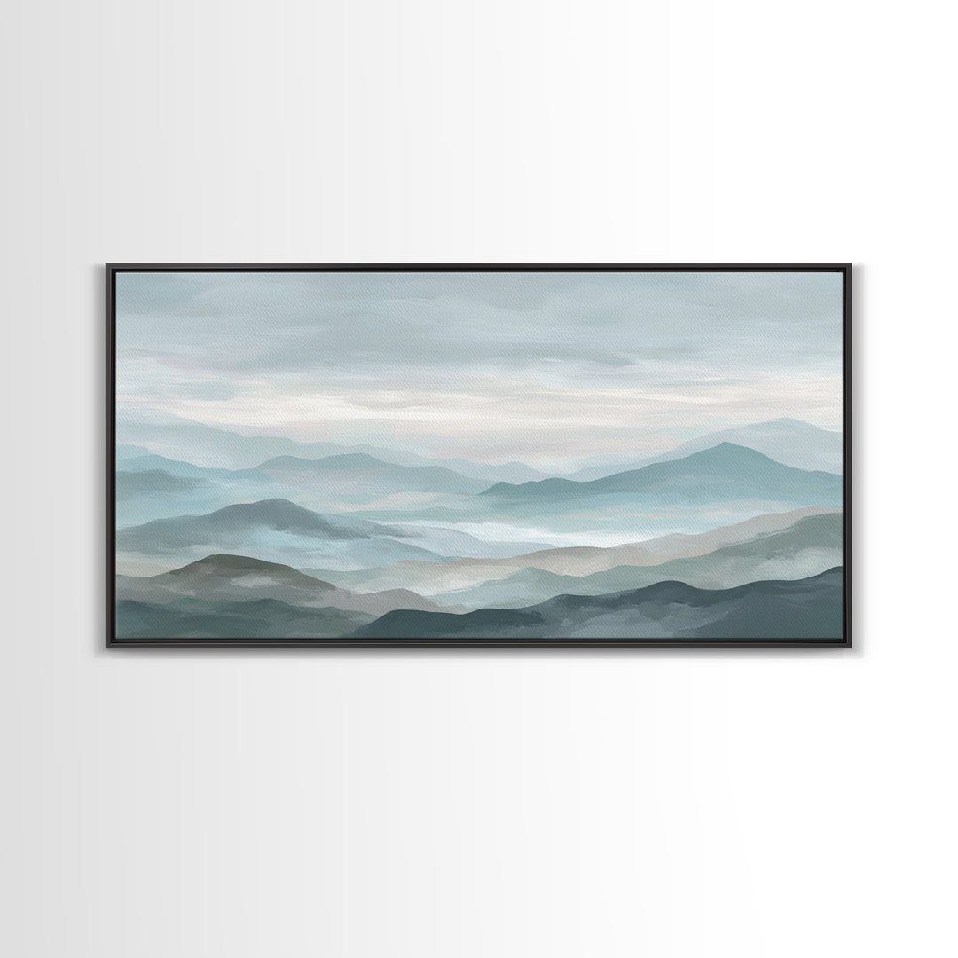 Simple Mountain Layers Canvas Print, Waiting Room Art, Wall Art, Waiting Room Decor, Fine Art, Calm, Floral Wall Art, WRA-2x1-58