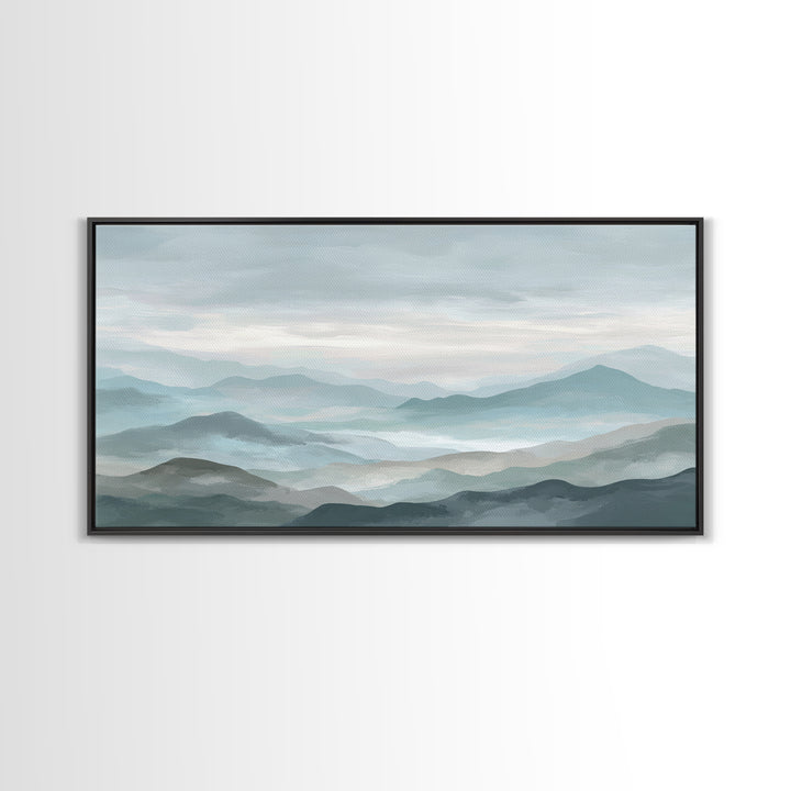 Simple Mountain Layers Canvas Print, Waiting Room Art, Wall Art, Waiting Room Decor, Fine Art, Calm, Floral Wall Art, WRA-2x1-58