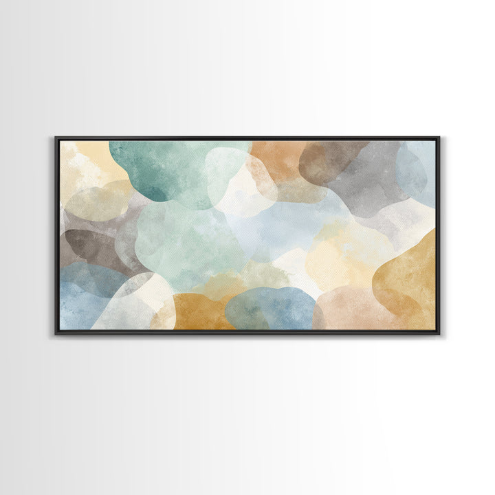 Pastel Rainbow Shapes for Pediatric Spaces Canvas Print, Waiting Room Art, Room Decor, Waiting Room Decor, Abstract Art, Calm, WRA-2x1-62