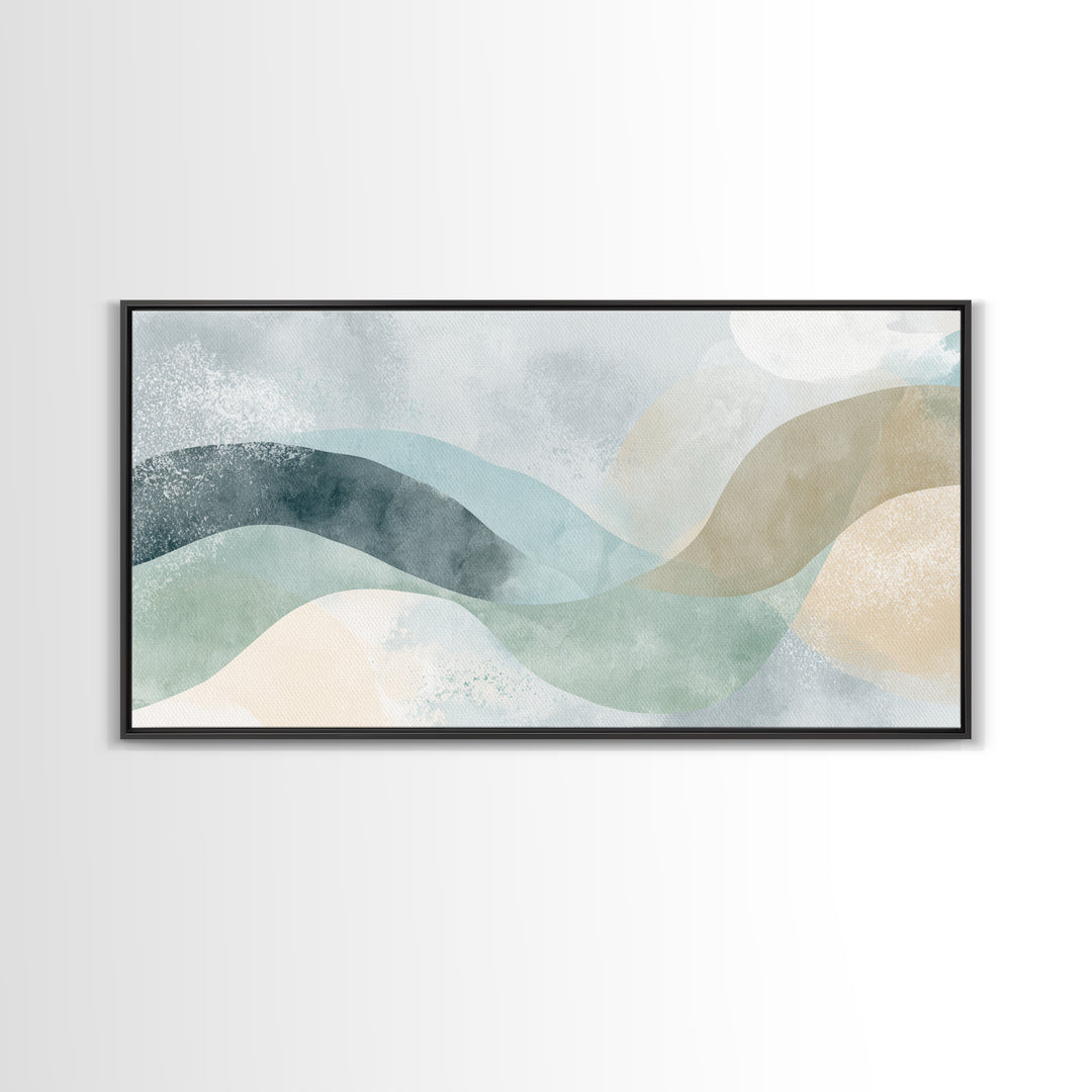 Modern Neutral Arch Abstraction Framed Canvas Print, Waiting Room Art, Office Decor, Waiting Room Decor, Fine Art, Calm, WRA-2x1-65