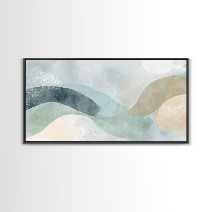 Modern Neutral Arch Abstraction Framed Canvas Print, Waiting Room Art, Office Decor, Waiting Room Decor, Fine Art, Calm, WRA-2x1-65