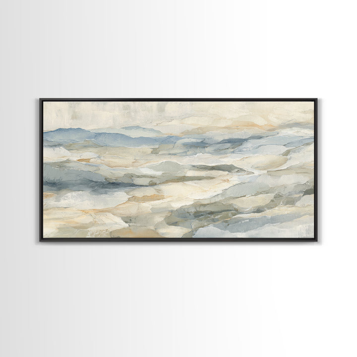 Light Marble Texture Abstract Canvas Print, Waiting Room Art, Bedroom Decor, Waiting Room Decor, Abstract Art, Calm, WRA-2x1-68