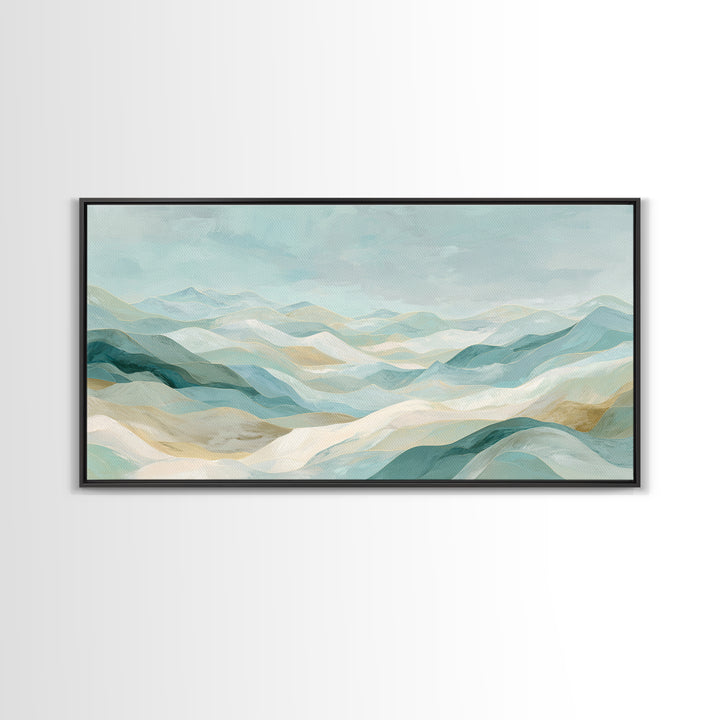 Soft Abstract Waves Canvas Print, Waiting Room Art, Wall Decor, Waiting Room Decor, Fine Art, Calm, Minimalist Wall Art, WRA-2x1-70
