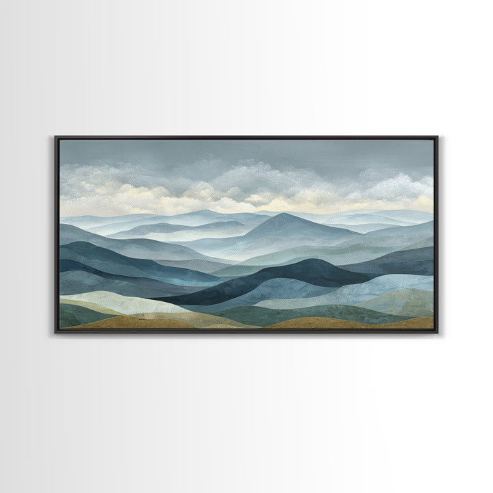 Simple Mountain Layers Canvas Print, Waiting Room Art, Wall Art, Waiting Room Decor, Fine Art, Calm, Floral Wall Art, WRA-2x1-82
