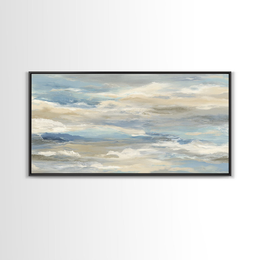 Soft Abstract Waves Canvas Print, Waiting Room Art, Wall Decor, Waiting Room Decor, Fine Art, Calm, Minimalist Wall Art, WRA-2x1-94