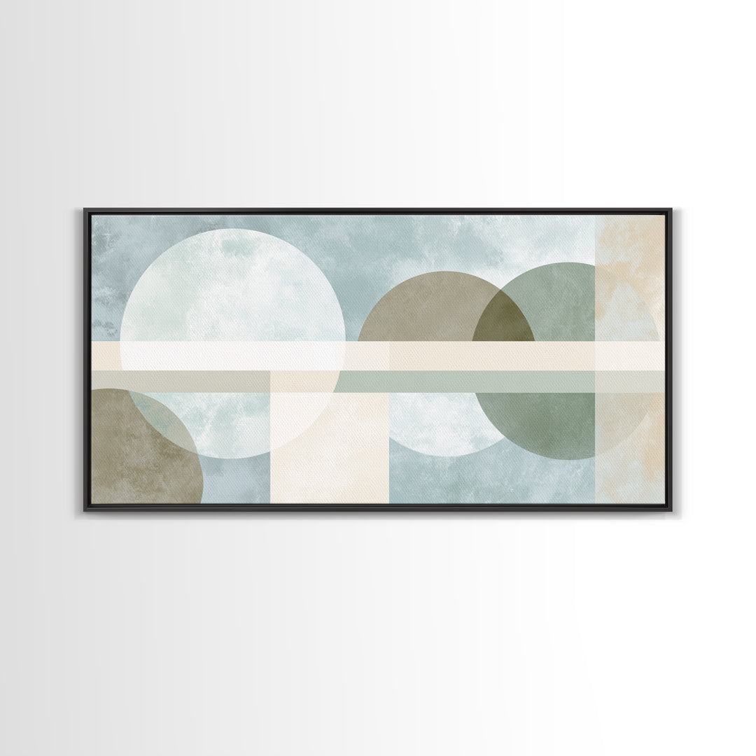 Minimal Geometric Composition Framed Canvas Print, Waiting Room Art, Floral Wall Art, Waiting Room Decor, Abstract Art, Calm, WRA-2x1-97