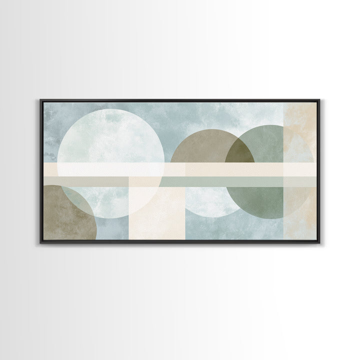 Minimal Geometric Composition Framed Canvas Print, Waiting Room Art, Floral Wall Art, Waiting Room Decor, Abstract Art, Calm, WRA-2x1-97
