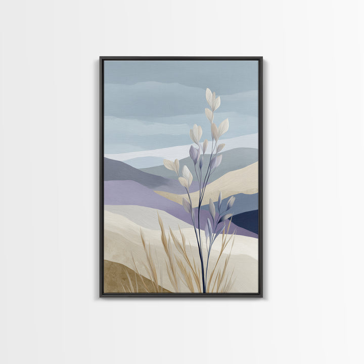 Soft Lavender Botanical Still Life Framed Canvas Print, Waiting Room Art, Art Print, Waiting Room Decor, Watercolor Art, Calm, WRA-2x3-100