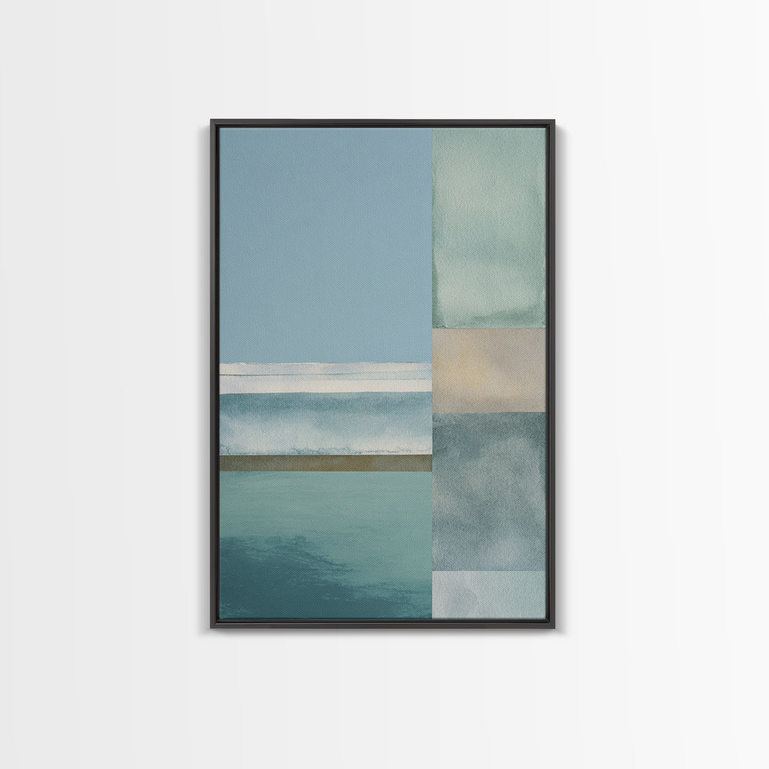 Minimal Geometric Composition Framed Canvas Print, Waiting Room Art, Wall Decor, Waiting Room Decor, Abstract Art, Calm, WRA-2x3-13