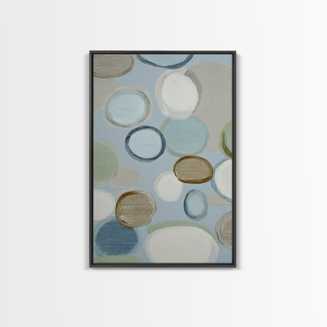 Abstract Circles Suggesting Calm Movement Framed Canvas Print, Waiting Room Art, Room Decor, Waiting Room Decor, Abstract Art, WRA-2x3-18
