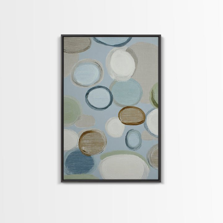 Abstract Circles Suggesting Calm Movement Framed Canvas Print, Waiting Room Art, Room Decor, Waiting Room Decor, Abstract Art, WRA-2x3-18