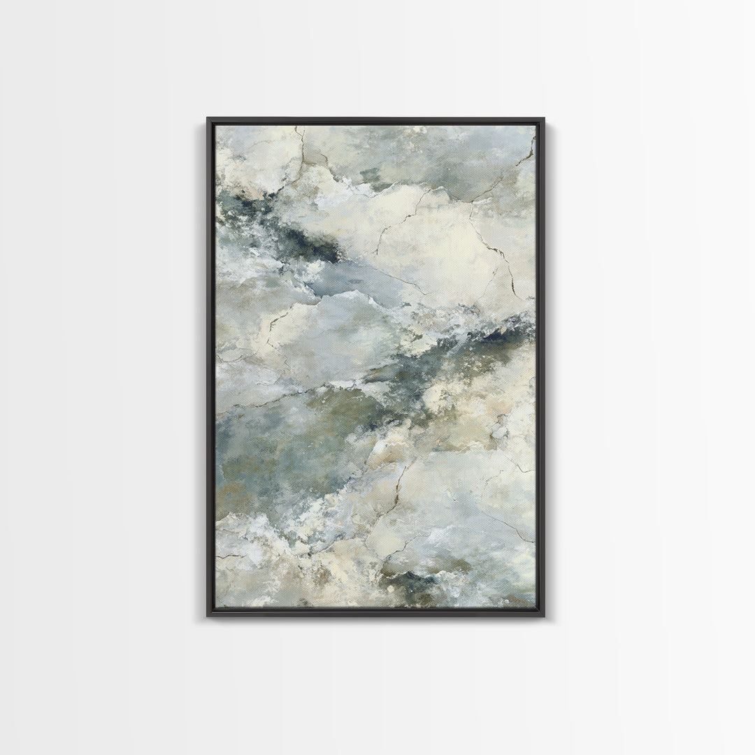 Light Marble Texture Abstract Framed Canvas Print, Waiting Room Art, Neutral Decor, Waiting Room Decor, Fine Art, Calm, WRA-2x3-56