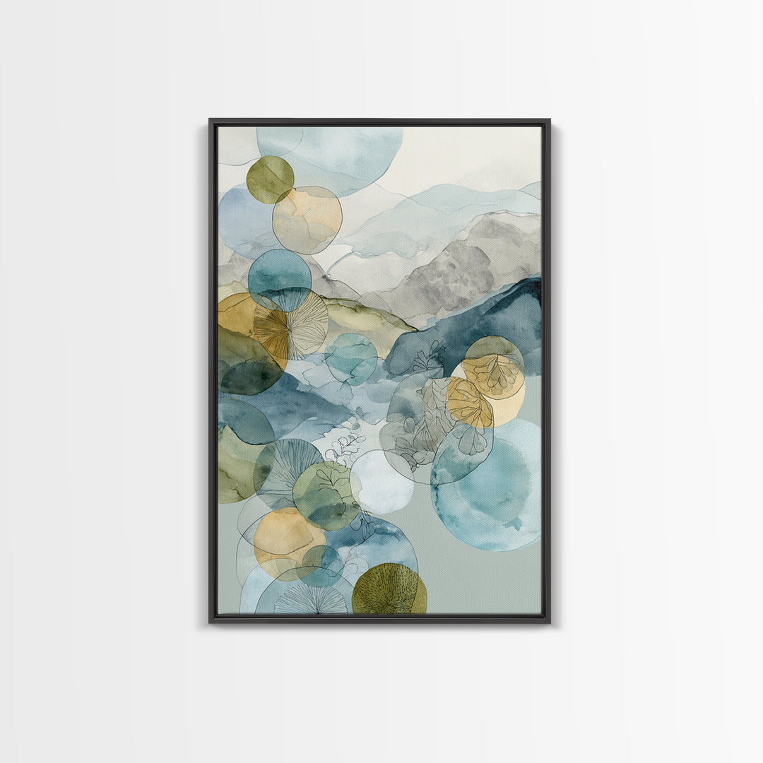 Abstract Circles Suggesting Calm Movement Canvas Print, Waiting Room Art, Home Decor, Waiting Room Decor, Fine Art, Calm, WRA-2x3-66