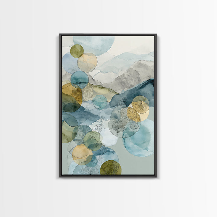 Abstract Circles Suggesting Calm Movement Canvas Print, Waiting Room Art, Home Decor, Waiting Room Decor, Fine Art, Calm, WRA-2x3-66