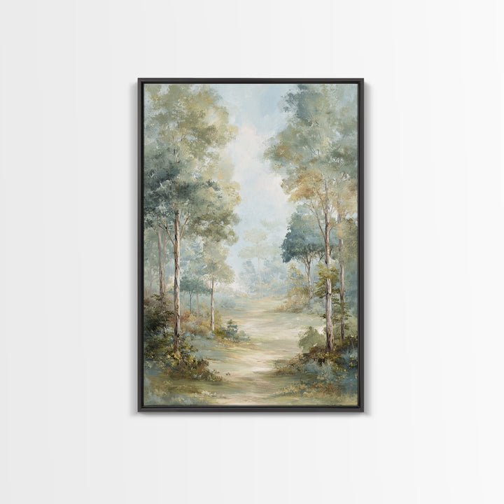 Misty Forest Path Canvas Print, Waiting Room Art, Office Decor, Waiting Room Decor, Fine Art, Calm, Gallery Wall Art, WRA-2x3-67