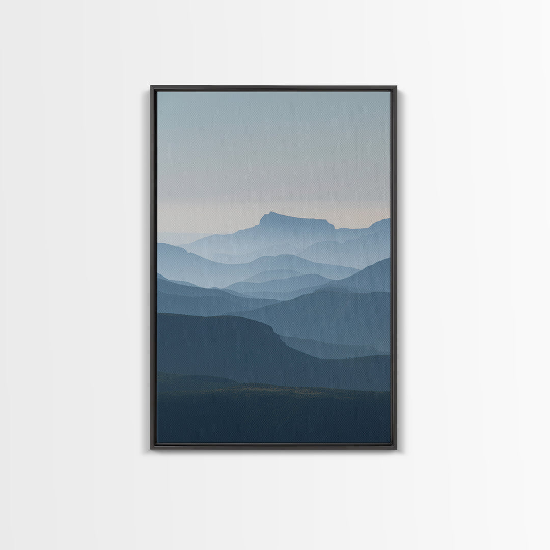 Simple Mountain Layers Canvas Print, Waiting Room Art, Art, Waiting Room Decor, Oil Painting, Calm, Bauhaus Print, WRA-2x3-70
