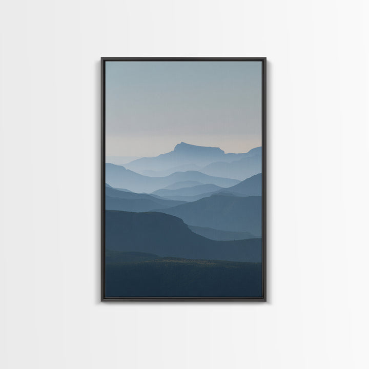 Simple Mountain Layers Canvas Print, Waiting Room Art, Art, Waiting Room Decor, Oil Painting, Calm, Bauhaus Print, WRA-2x3-70