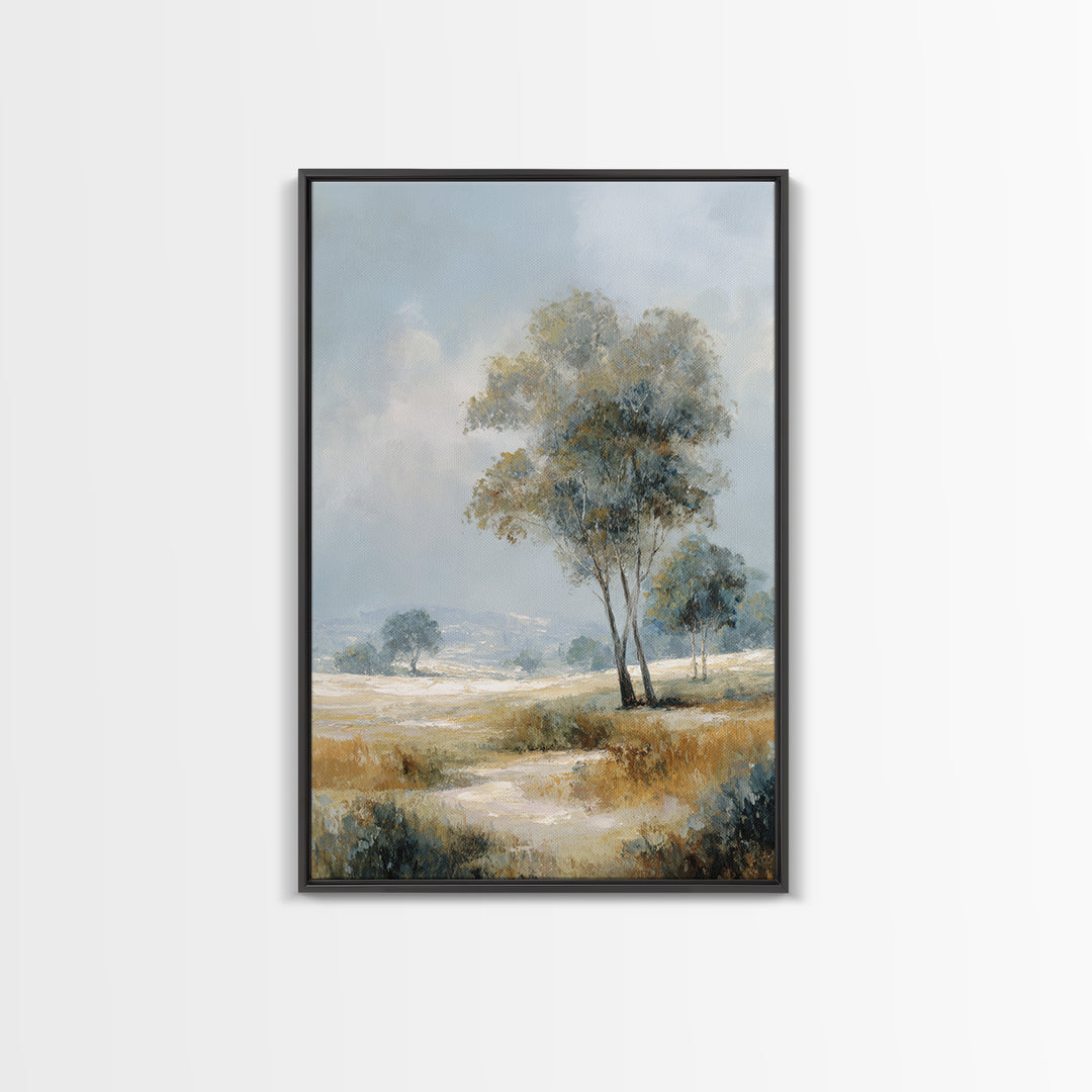 Open Field with Distant Tree Canvas Print, Waiting Room Art, Art, Waiting Room Decor, Calm, Bauhaus Print, Minimalist Wall Art, WRA-2x3-79