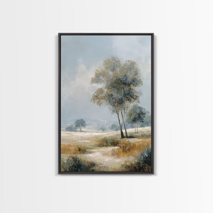 Open Field with Distant Tree Canvas Print, Waiting Room Art, Art, Waiting Room Decor, Calm, Bauhaus Print, Minimalist Wall Art, WRA-2x3-79