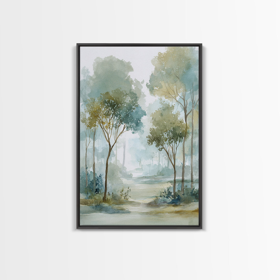 Misty Forest Path Canvas Print, Waiting Room Art, Office Wall Decor, Waiting Room Decor, Fine Art, Calm, Photography Print, WRA-2x3-91
