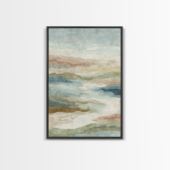 Warm Desert Sunrise Framed Canvas Print, Waiting Room Art, Wall Sculpture, Waiting Room Decor, Fine Art, Calm, Dog Wall Art, WRA-2x3-93