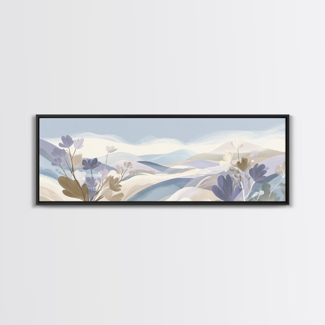 Soft Lavender Botanical Still Life Framed Canvas Print, Waiting Room Art, Soundwave Art, Waiting Room Decor, Fine Art, Calm, WRA-3x1-12