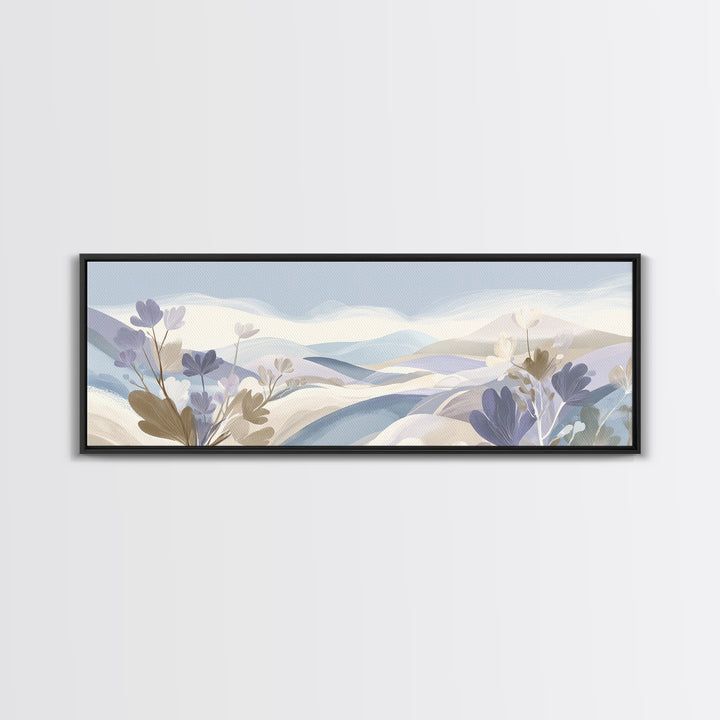 Soft Lavender Botanical Still Life Framed Canvas Print, Waiting Room Art, Soundwave Art, Waiting Room Decor, Fine Art, Calm, WRA-3x1-12