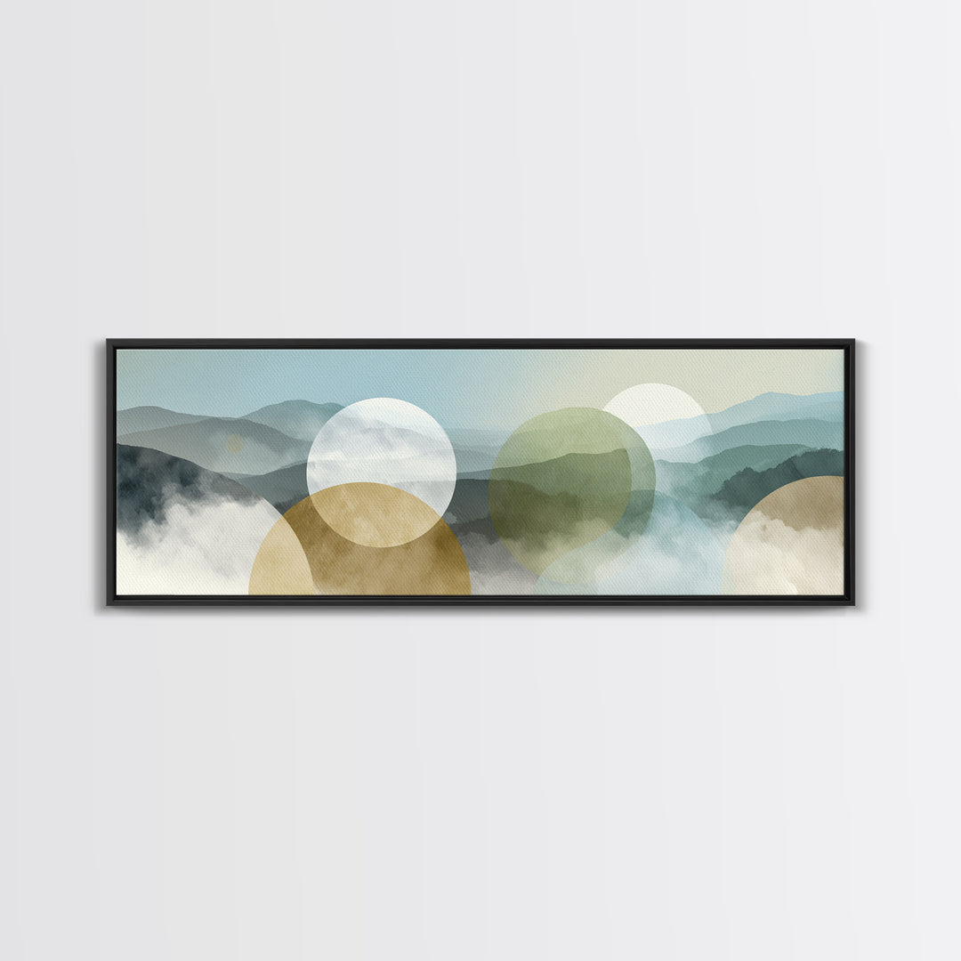 Abstract Circles Suggesting Calm Movement Canvas Print, Waiting Room Art, Wall Sculpture, Waiting Room Decor, Abstract Art, WRA-3x1-26