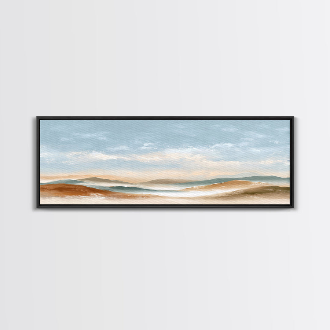 Warm Desert Sunrise Canvas Print, Waiting Room Art, Bauhaus Print, Waiting Room Decor, Fine Art, Calm, Dental Office Decor, WRA-3x1-29