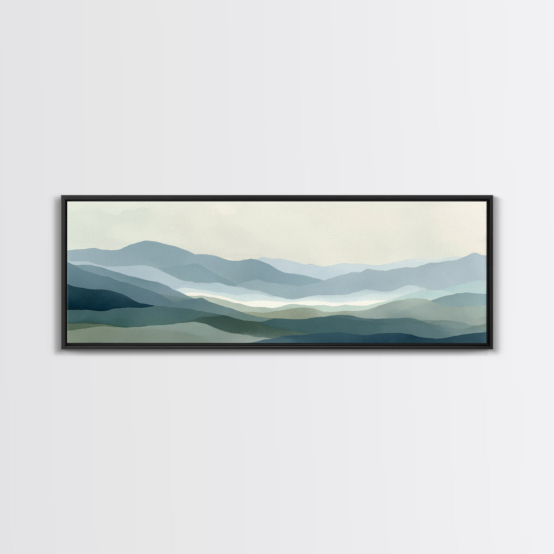 Simple Mountain Layers Canvas Print, Waiting Room Art, Wall Art, Waiting Room Decor, Fine Art, Calm, Floral Wall Art, WRA-3x1-30