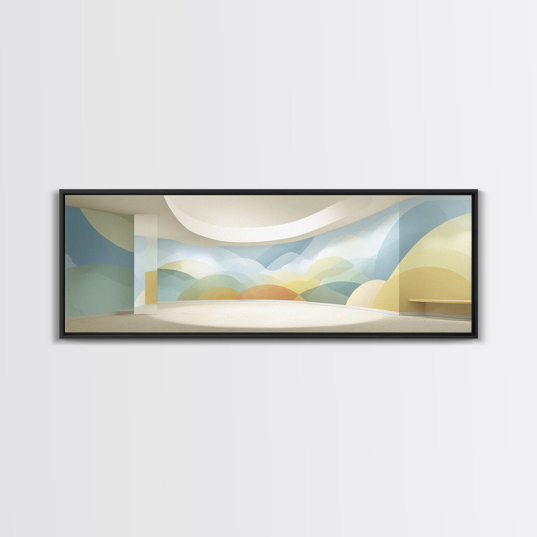 Pastel Rainbow Shapes for Pediatric Spaces Canvas Print, Waiting Room Art, Abstract Art, Waiting Room Decor, Fine Art, Calm, WRA-3x1-34