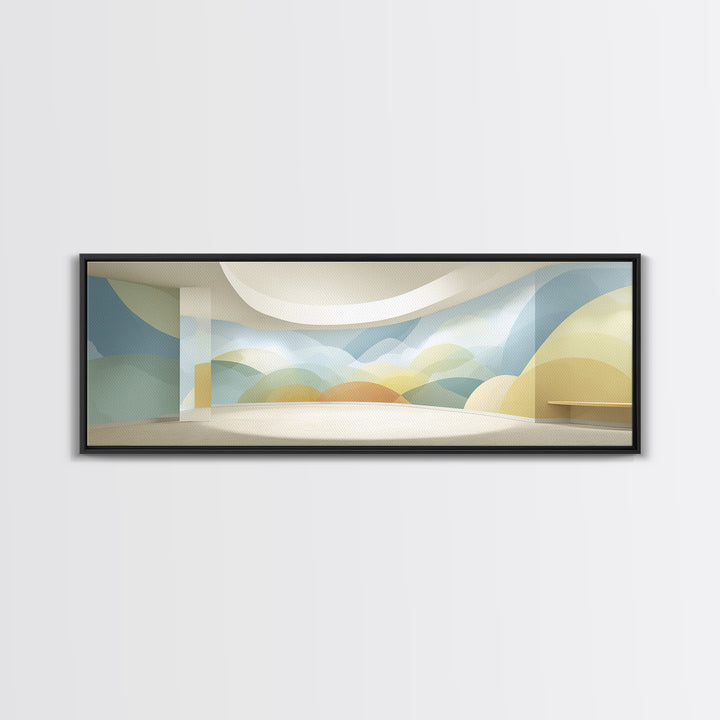 Pastel Rainbow Shapes for Pediatric Spaces Canvas Print, Waiting Room Art, Abstract Art, Waiting Room Decor, Fine Art, Calm, WRA-3x1-34