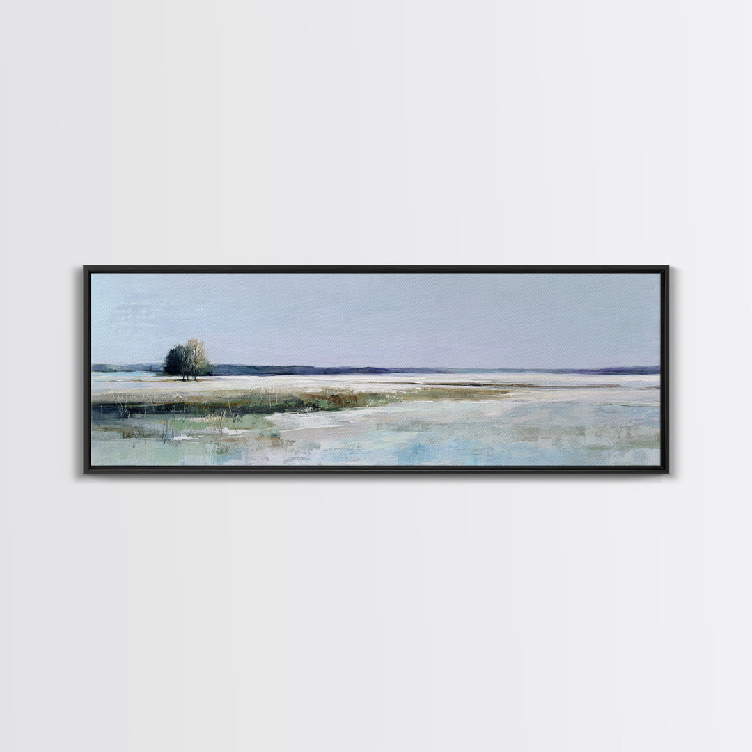 Open Field with Distant Tree Canvas Print, Waiting Room Art, Fine Art Print, Waiting Room Decor, Fine Art, Calm, Wall Decor, WRA-3x1-39