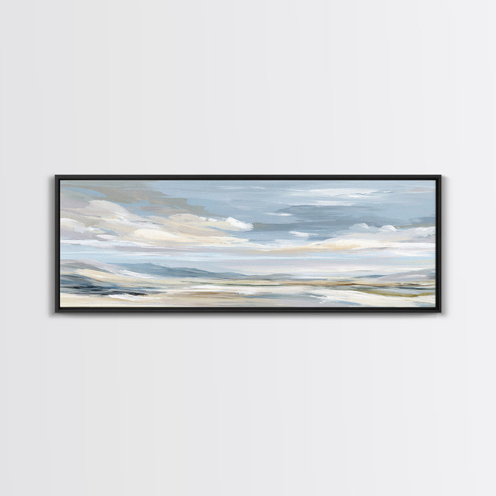 Calming Landscape with Open Sky and Gentle Canvas Print, Waiting Room Art, Dog Wall Art, Waiting Room Decor, Watercolor Art, WRA-3x1-41
