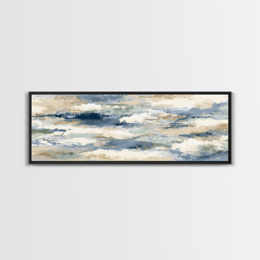 Soft Abstract Waves Canvas Print, Waiting Room Art, Bauhaus Print, Waiting Room Decor, Abstract Art, Calm, Dental Office Decor, WRA-3x1-42