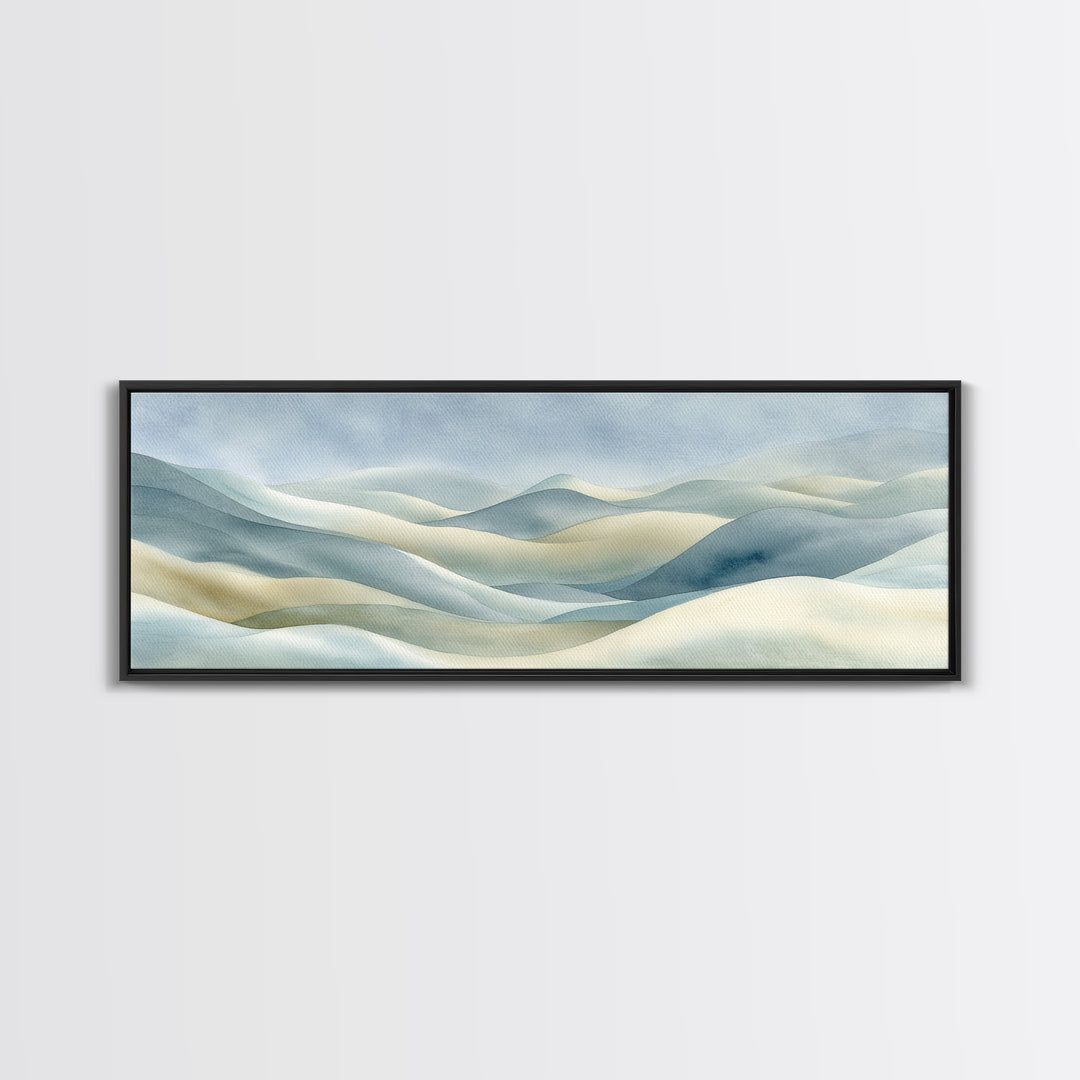 Soft Abstract Waves Canvas Print, Waiting Room Art, Bauhaus Print, Waiting Room Decor, Abstract Art, Calm, Dental Office Decor, WRA-3x1-66