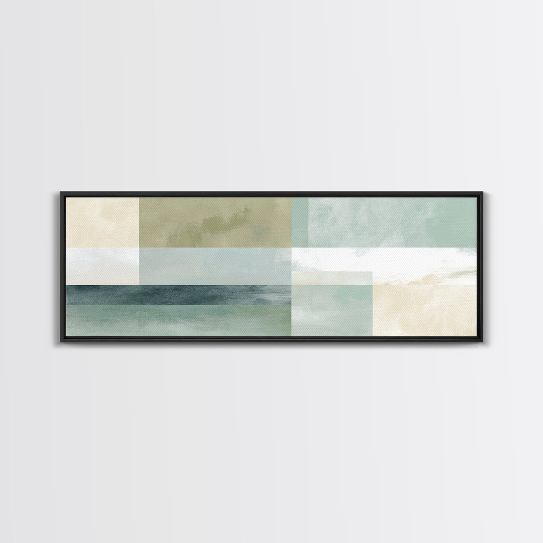 Minimal Geometric Composition Framed Canvas Print, Waiting Room Art, Soundwave Art, Waiting Room Decor, Fine Art, Calm, WRA-3x1-69