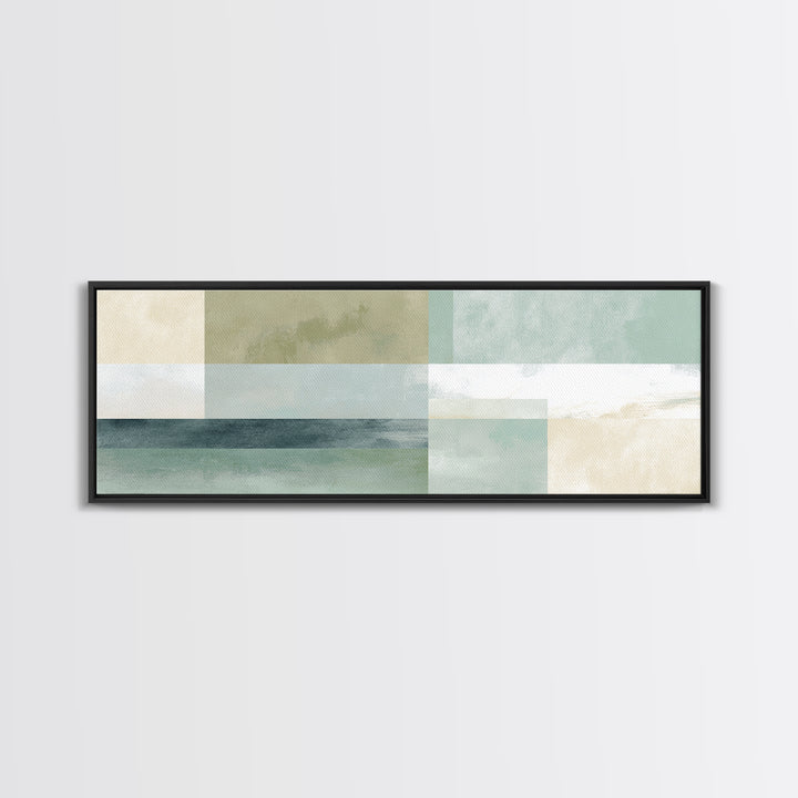 Minimal Geometric Composition Framed Canvas Print, Waiting Room Art, Soundwave Art, Waiting Room Decor, Fine Art, Calm, WRA-3x1-69