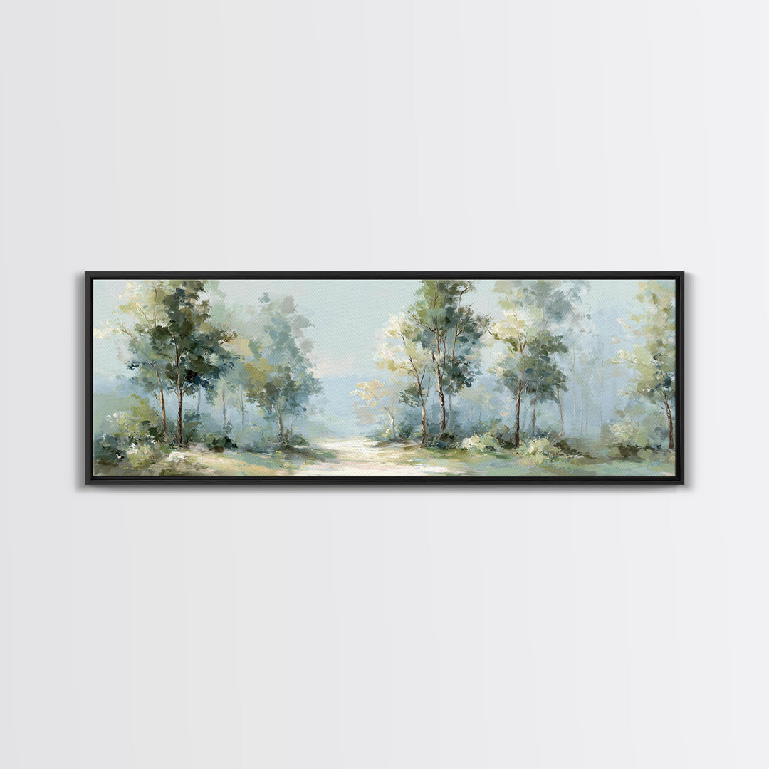 Misty Forest Path Canvas Print, Waiting Room Art, Office Wall Art, Waiting Room Decor, Fine Art, Calm, Dental Wall Art, WRA-3x1-75