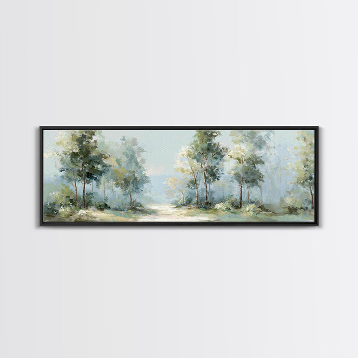 Misty Forest Path Canvas Print, Waiting Room Art, Office Wall Art, Waiting Room Decor, Fine Art, Calm, Dental Wall Art, WRA-3x1-75