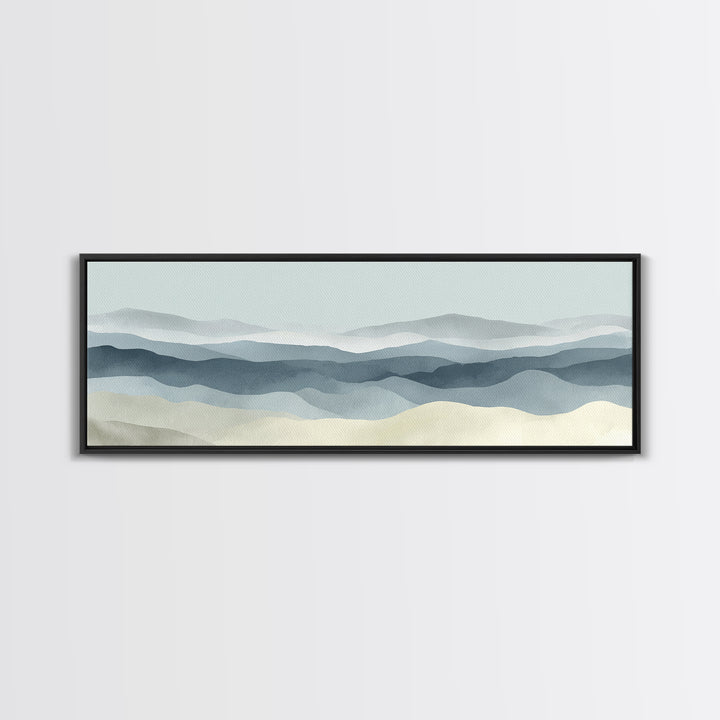 Simple Mountain Layers Canvas Print, Waiting Room Art, Art, Waiting Room Decor, Oil Painting, Calm, Bauhaus Print, WRA-3x1-78