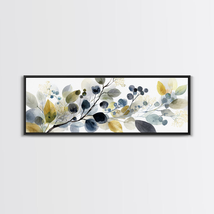 Neutral Botanical Branch Canvas Print, Waiting Room Art, Room Decor, Waiting Room Decor, Fine Art, Calm, Bedroom Decor, WRA-3x1-91