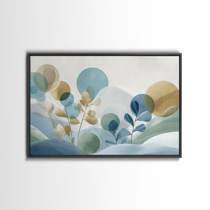 Abstract Circles Suggesting Calm Movement Framed Canvas Print, Waiting Room Art, Abstract Art, Waiting Room Decor, Calm, WRA-3x2-14