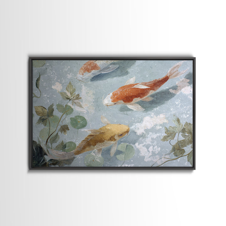 Gentle Koi Fish Framed Canvas Print, Waiting Room Art, Printable Wall Art, Waiting Room Decor, Calm, Office Wall Decor, WRA-3x2-2