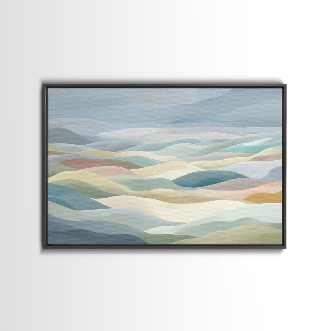 Pastel Rainbow Shapes for Pediatric Spaces Canvas Print, Waiting Room Art, Printable Art, Waiting Room Decor, Abstract Art, WRA-3x2-22