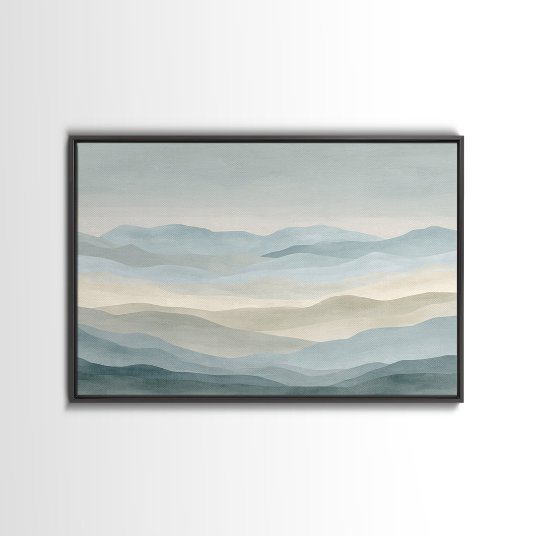 Simple Mountain Layers Canvas Print, Waiting Room Art, Modern Art, Waiting Room Decor, Fine Art, Calm, Therapy Office Decor, WRA-3x2-66