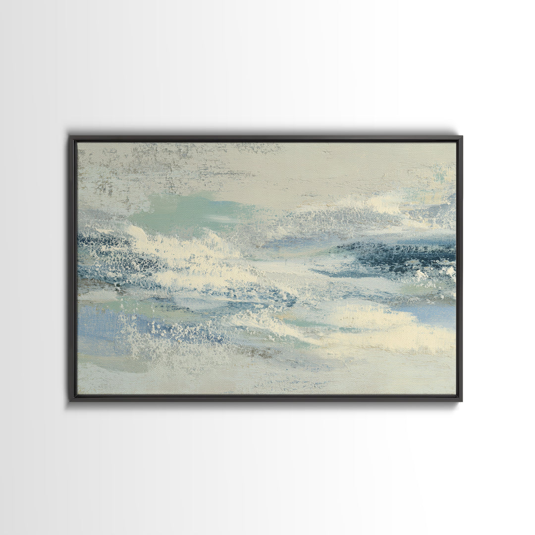 Soft Abstract Waves Framed Canvas Print, Waiting Room Art, Dental Wall Art, Waiting Room Decor, Abstract Art, Calm, WRA-3x2-78