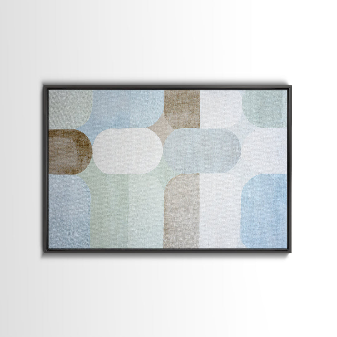 Minimal Geometric Composition Framed Canvas Print, Waiting Room Art, Therapy Office Decor, Waiting Room Decor, Abstract Art, WRA-3x2-81