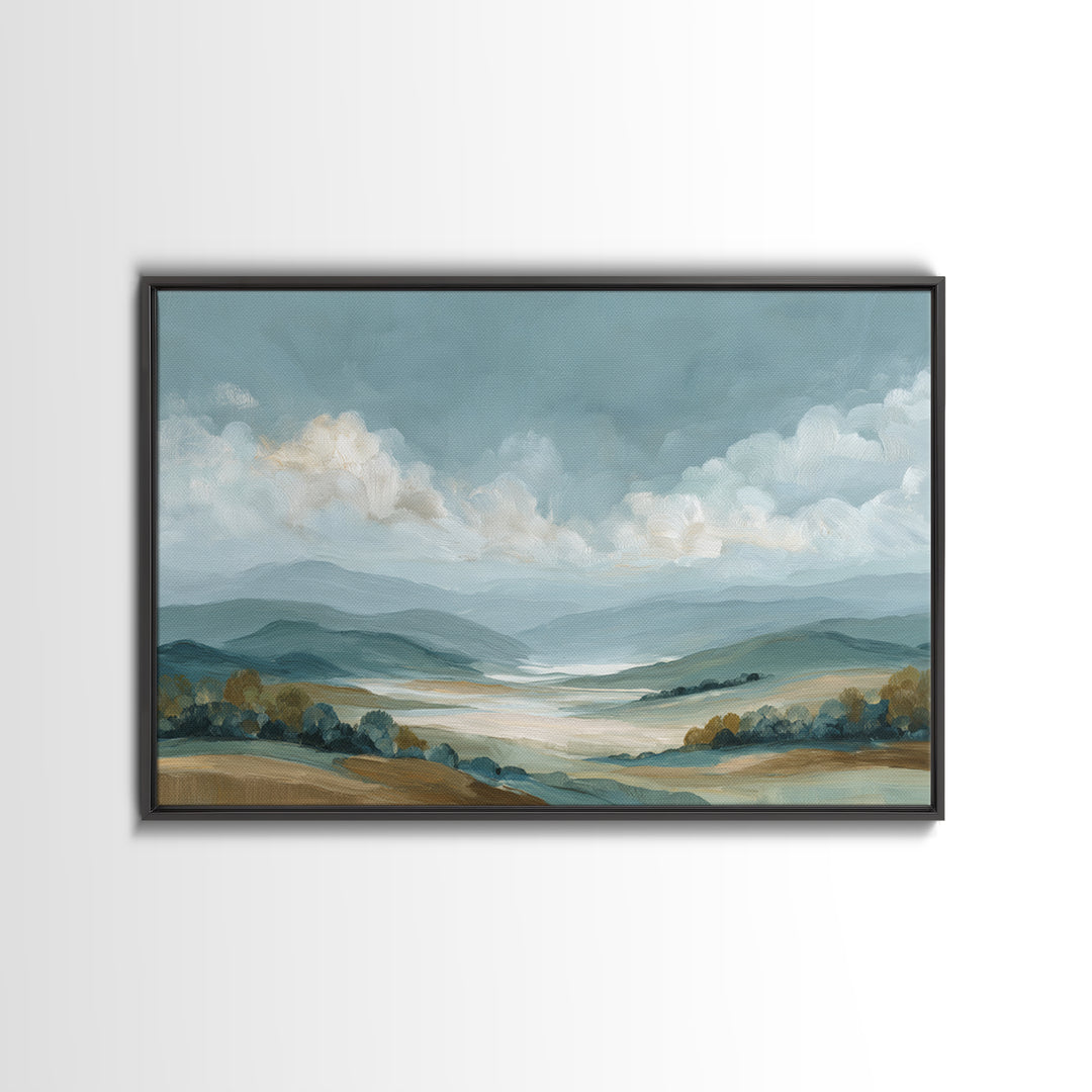 Large Cloudscape with Hopeful Light Framed Canvas Print, Waiting Room Art, Luxury Decor, Waiting Room Decor, Fine Art, Calm, WRA-3x2-92