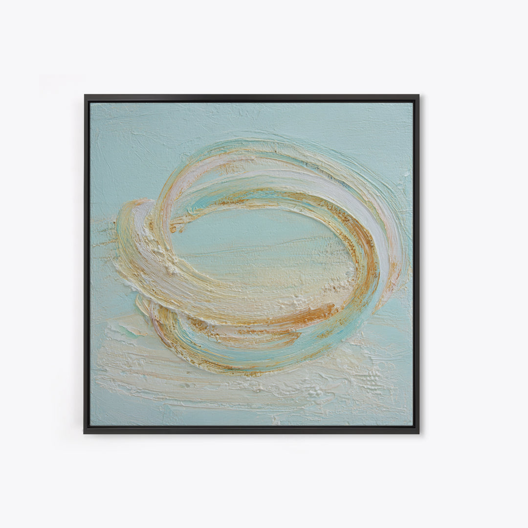 Incense Smoke Forming Abstract Curves Framed Canvas Print, Yoga Studio Art, Feminine Wall Art, Yoga Studio Decor, Balance, YSA-1x1-21